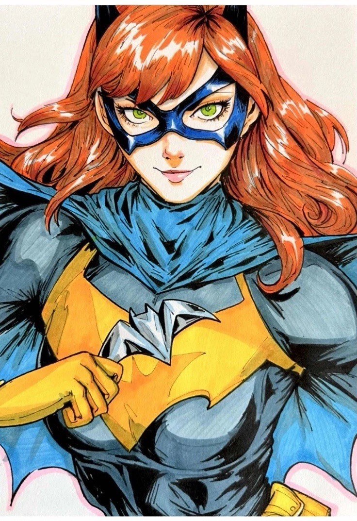 Batgirl (DC Comics) - 7x10 Original Art by Raphael Serrano - NOT a Print