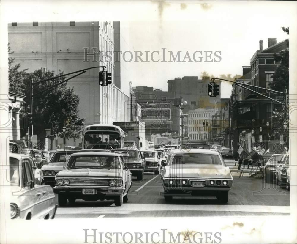 1969 Press Photo New Orleans-Traffic condition on Decatur street - noc82074