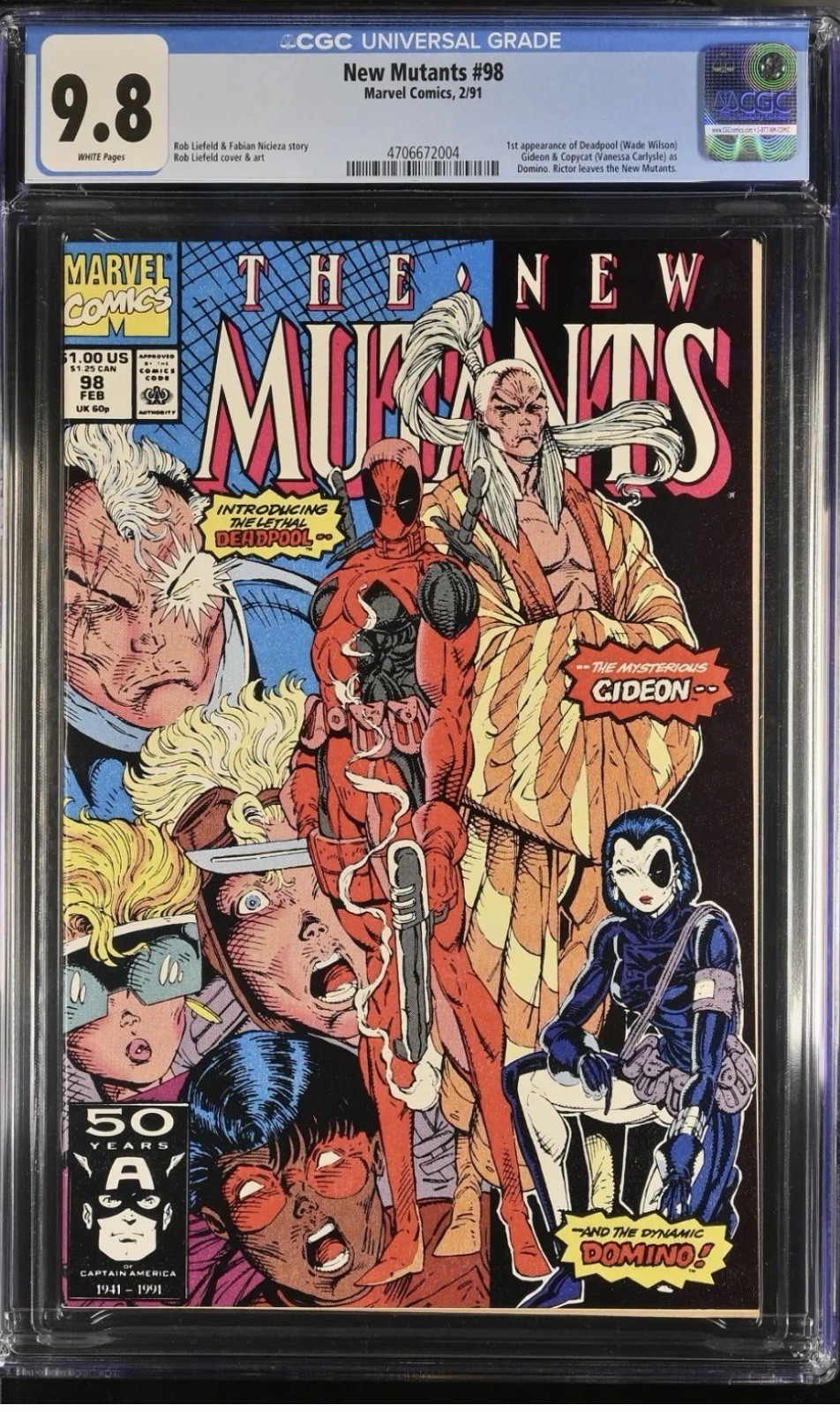 New Mutants #98 CGC 9.8 Stunning Book 1st Appearance of Deadpool