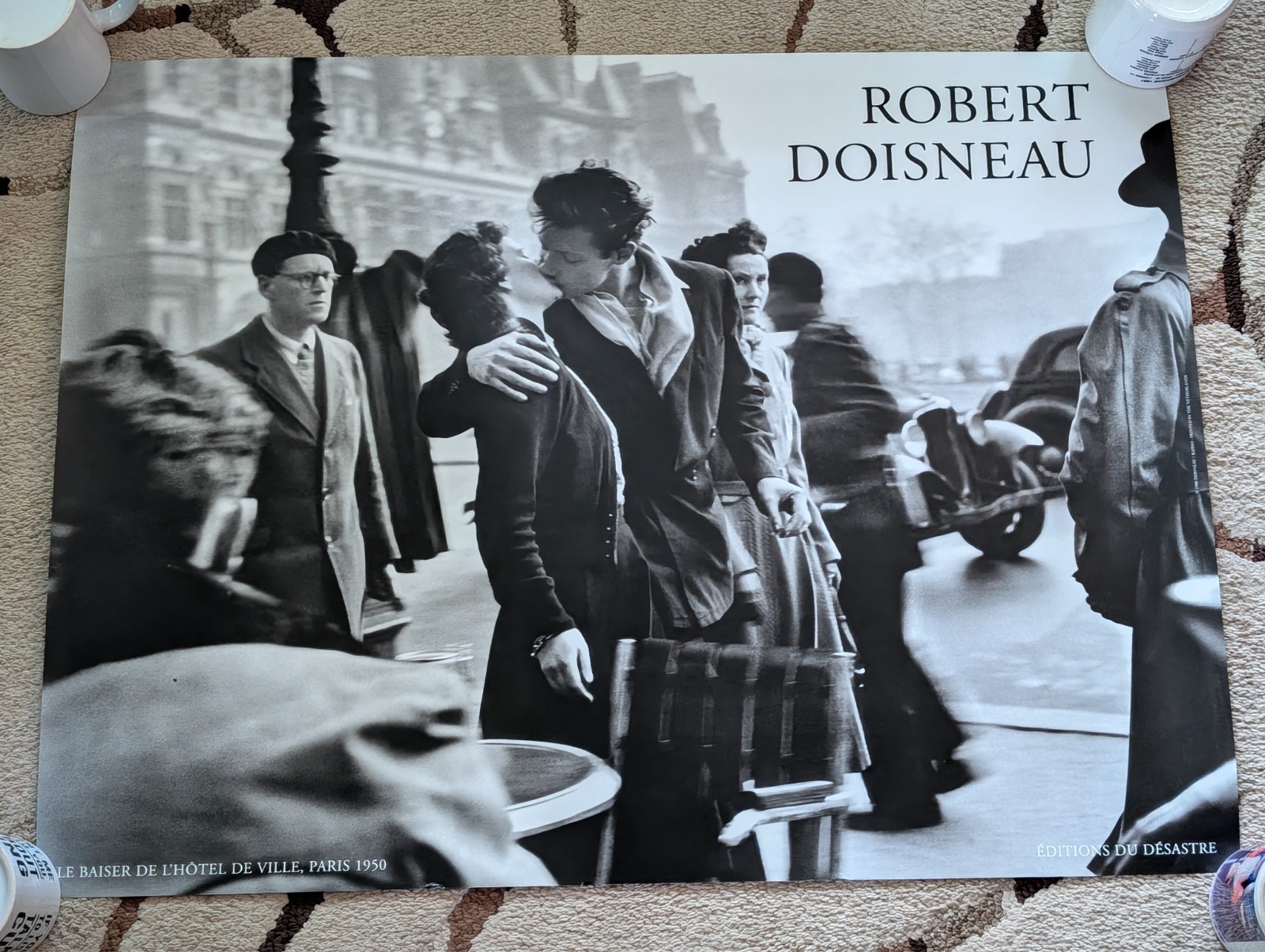 Lot of 3 MINT Vintage 1986 Robert Doisneau The Kiss Poster Editions du Desastre Lot of 3 MINT Vintage 1986 Robert Doisneau The Kiss Poster Editions du Desastre