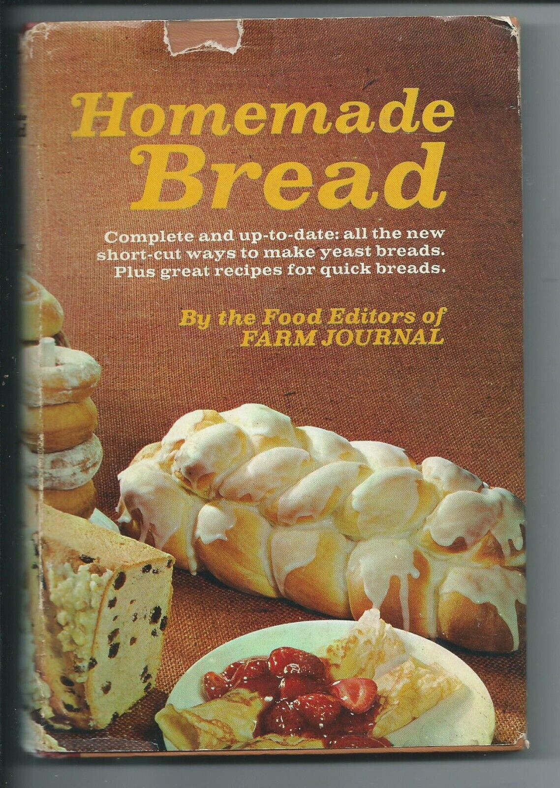 1969 Farm Journal Homemade BREAD Cookbook Best Recipes Rolls Bun Biscuits Scones