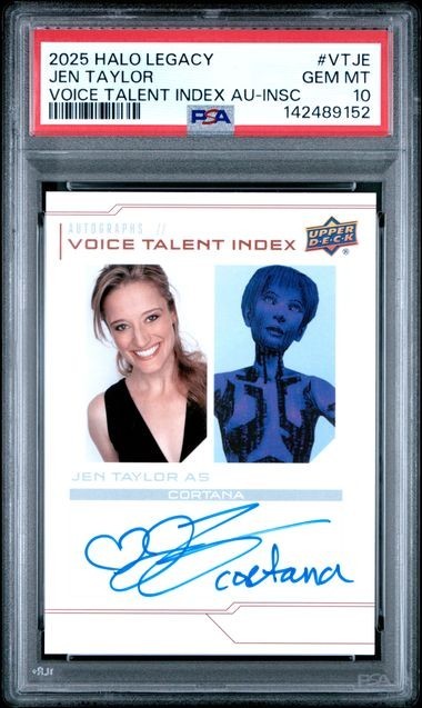 2024 Upper Deck Halo Legacy Collection Jen Taylor As Cortana Voice Auto PSA 10 2024 Upper Deck Halo Legacy Collection Jen Taylor As Cortana Voice Auto PSA 10
