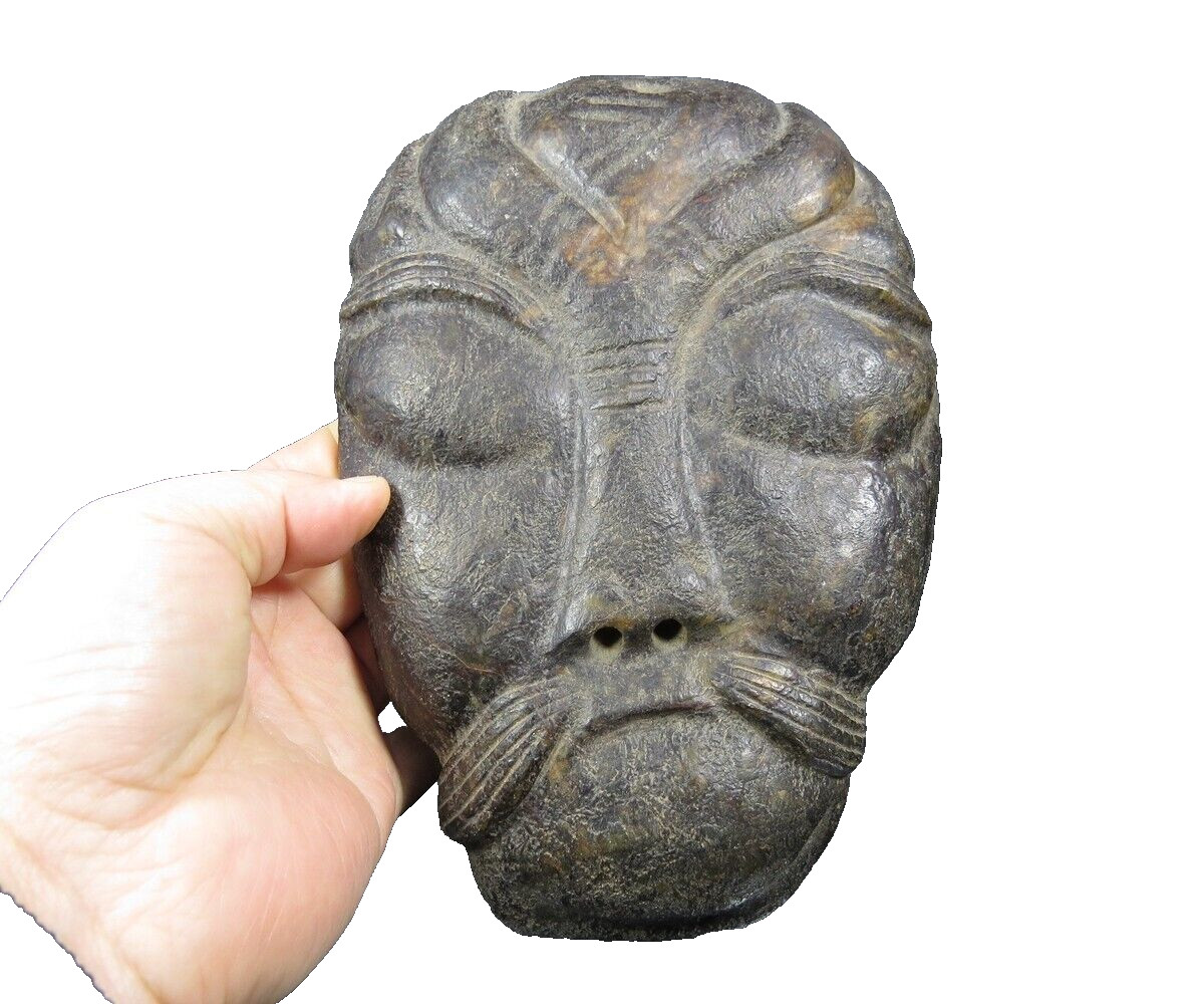 Chinese old jade,Hongshan culture,collectibles,rare Antique Mask,choi,statue G96