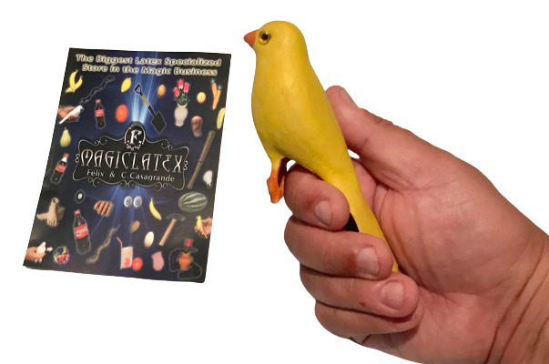 Deluxe FAKE RUBBER YELLOW CANARY Bird Parakeet Latex Prop Magic Trick Production