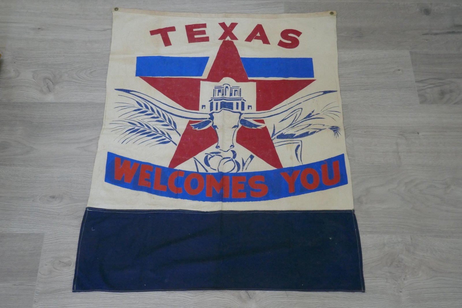 Original 1930's 40's Texas Banner Flag 35 x 43