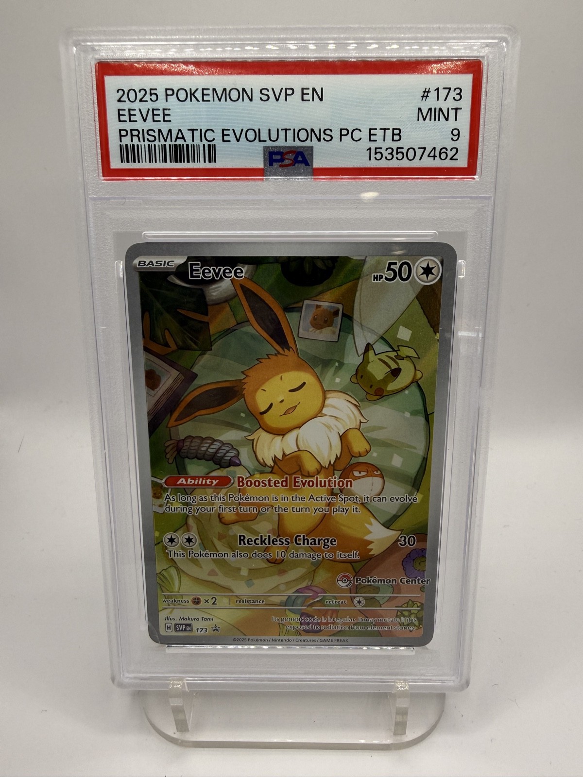 Eevee - 173 (Pokemon Center Exclusive) 173 Scarlet & Violet Promo Cards PSA 9 Eevee - 173 (Pokemon Center Exclusive) 173 Scarlet & Violet Promo Cards PSA 9
