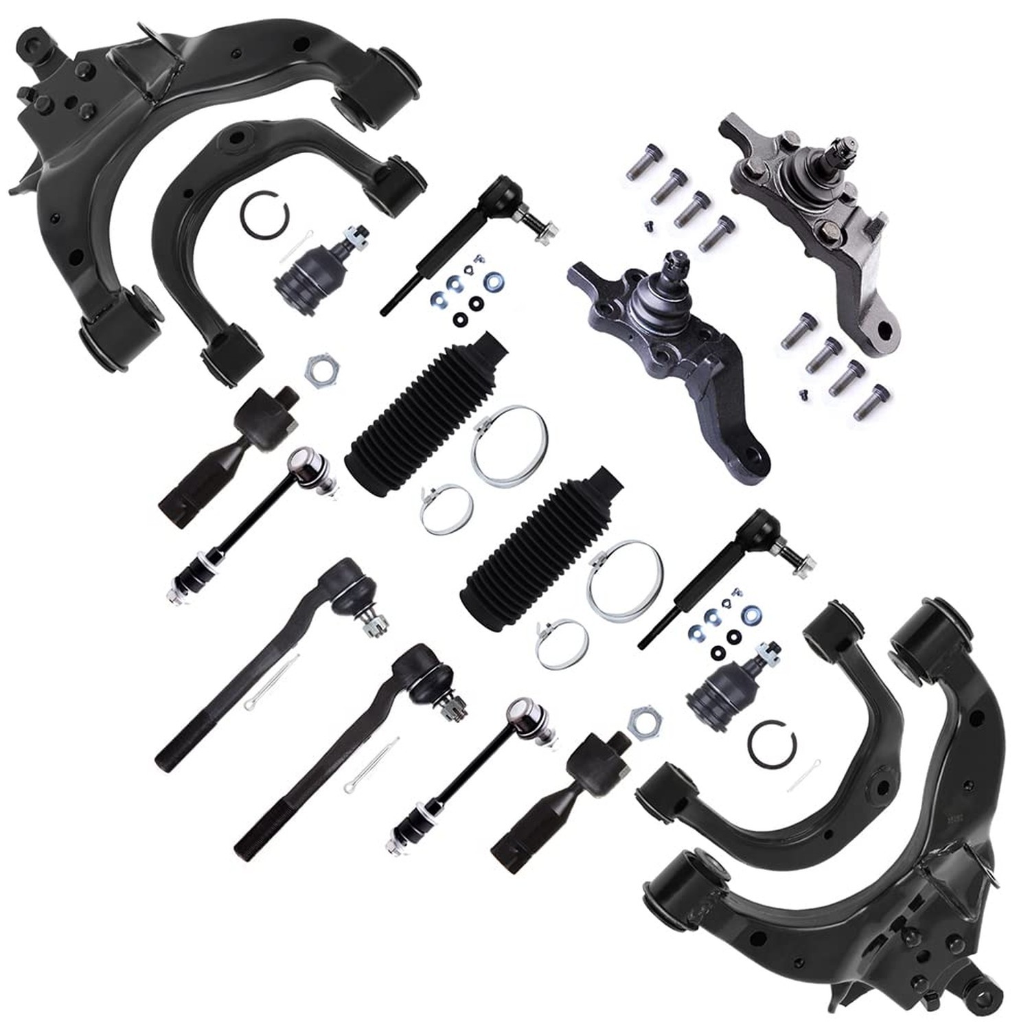 18pc Complete Suspension Kit Front Left and Right Upper Lower Control Arm Bal...