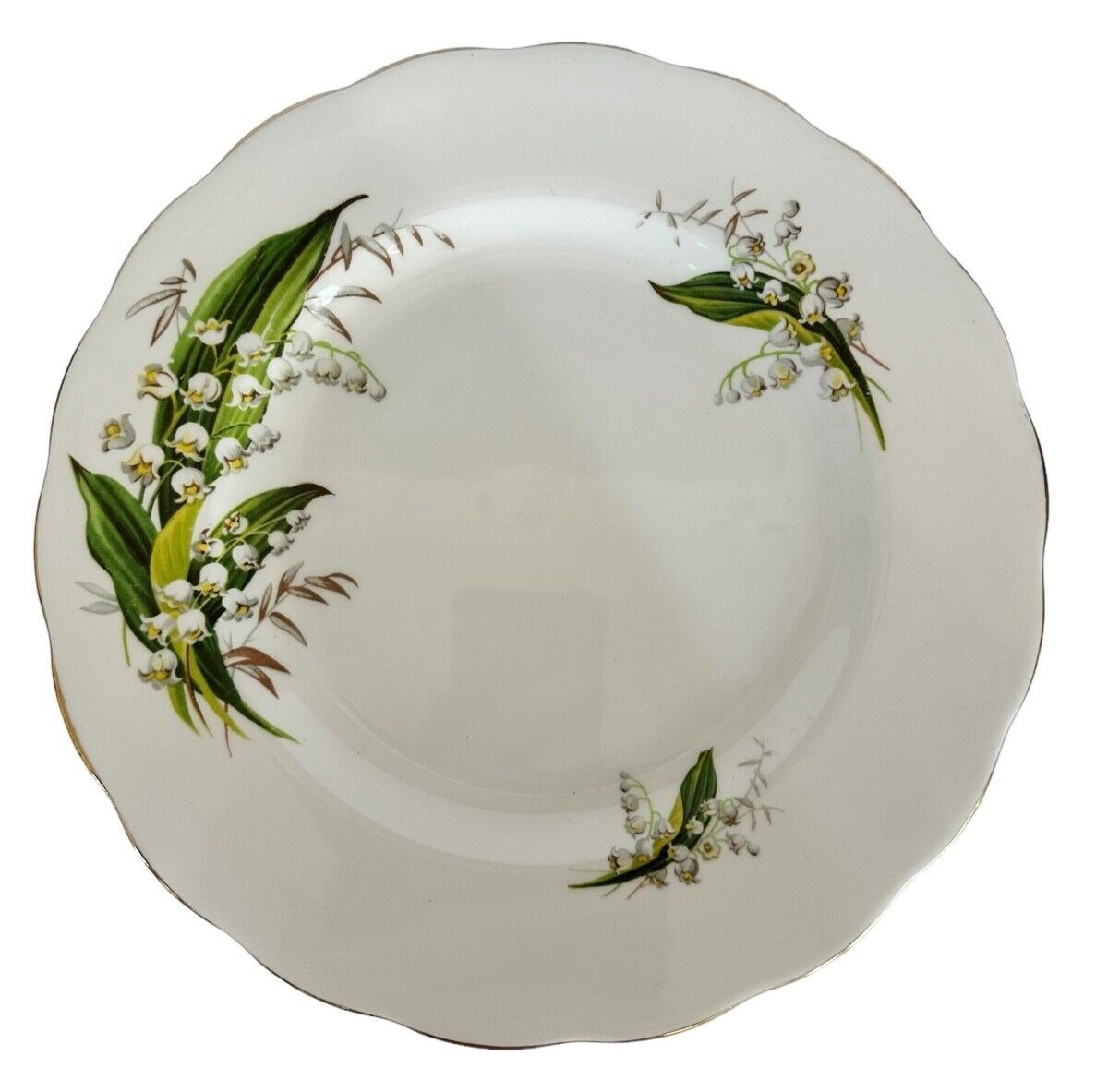 MELBA BONE CHINA ENGLAND  LILY OF THE VALLEY PATTERN DINNER PLATES - SET OF 11