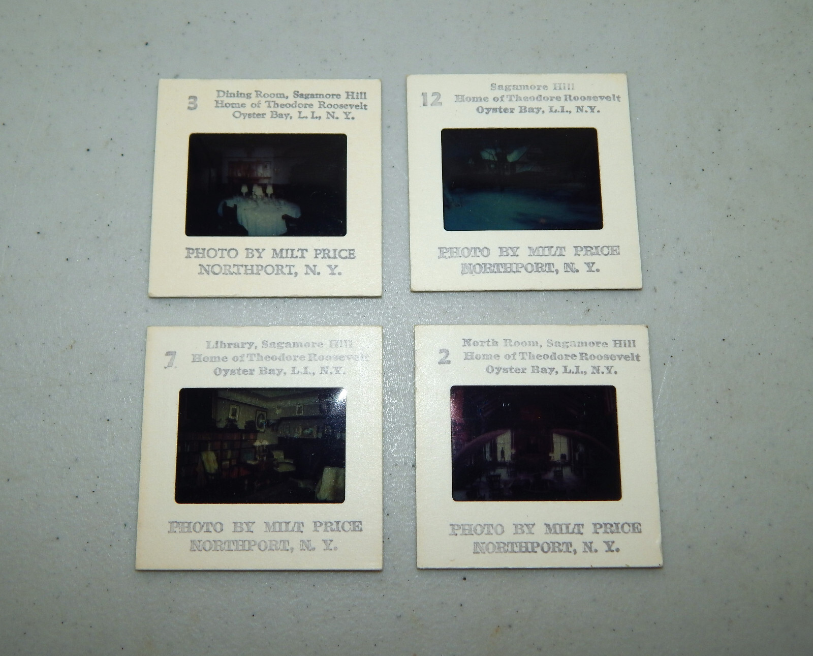 (4) VTG 35mm Slides Home of Theodore Roosevelt Sagamore Hill OysterBay (4) VTG 35mm Slides Home of Theodore Roosevelt Sagamore Hill OysterBay