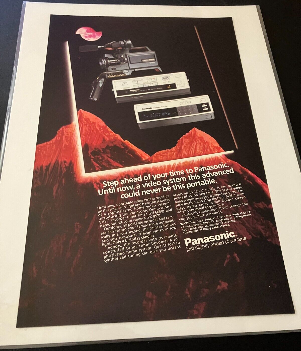 Panasonic Omnivision - Vintage 1983 AV Tech Print Ad / Poster / Wall Art - MINT