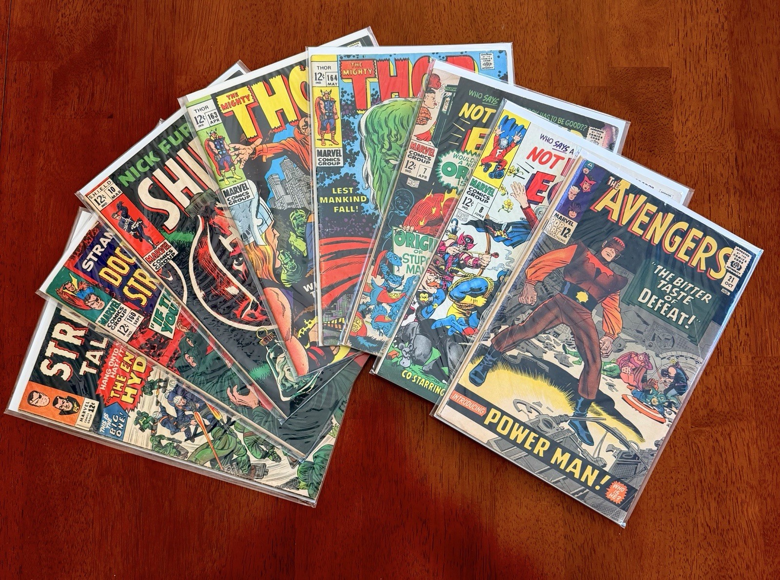 Vintage Marvel Comics Silver Age 8 Comic Lot 12c Avengers Thor Strange Tales