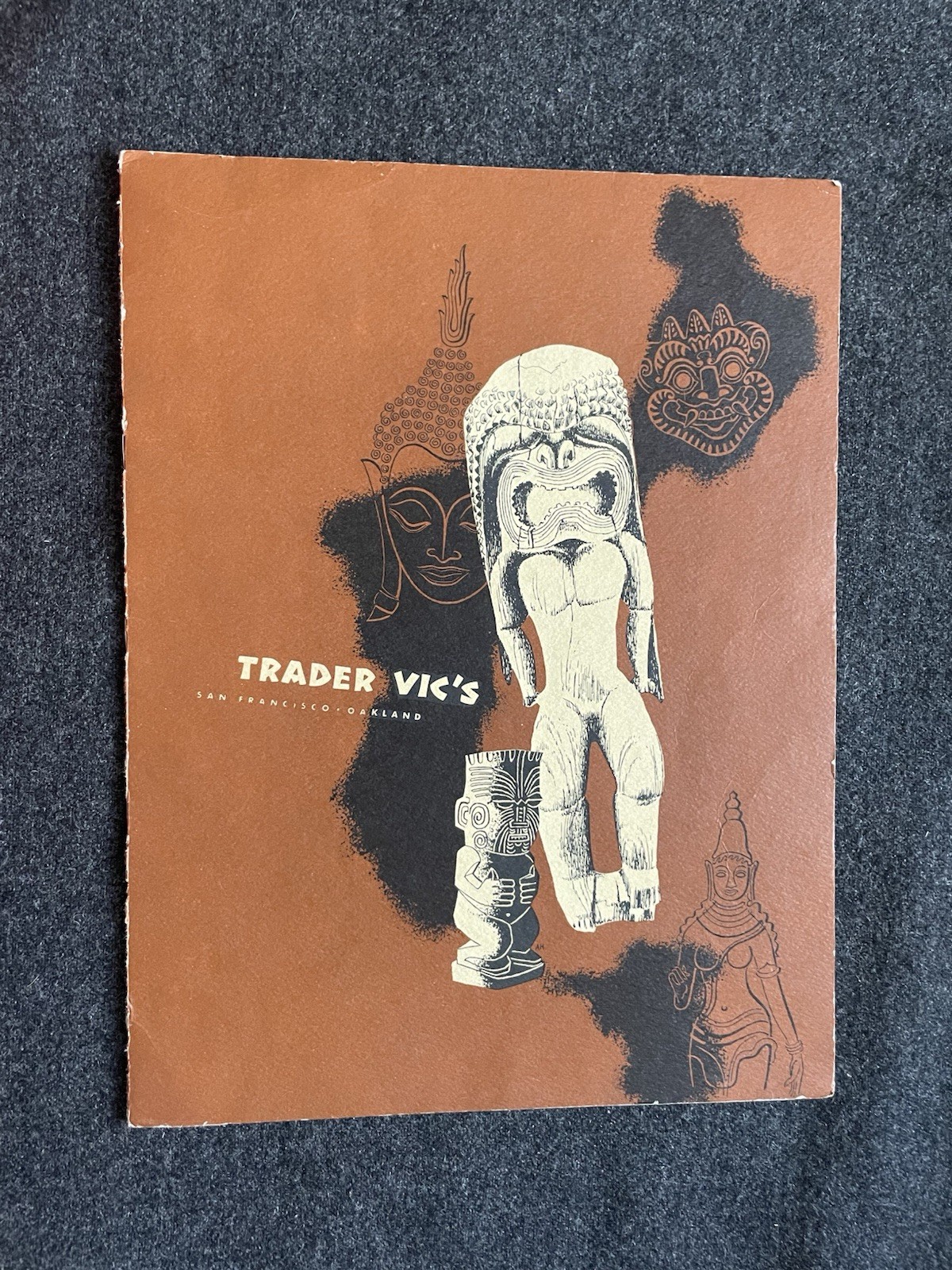 1951 TRADER VICS Menu Rare Tiki Restaurant Drinks Polynesia Theme