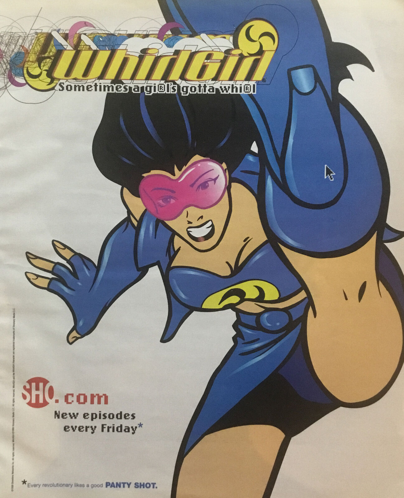 1999 Whirlgirl Showtime Animated Series Magazine PRINT AD Wall Art Decor