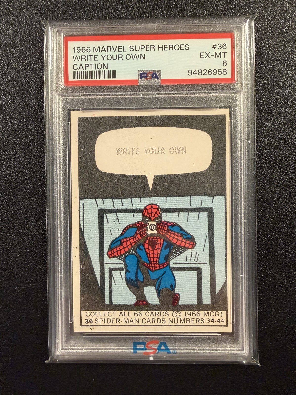 1966 Donruss Marvel Super Heroes #36 Spider Man PSA 6 POPULAR CARD