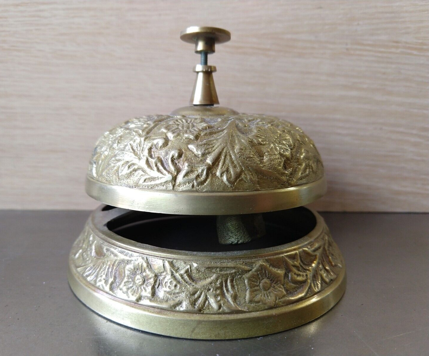 Brass Bell Round Hotel Desk Counter Reception