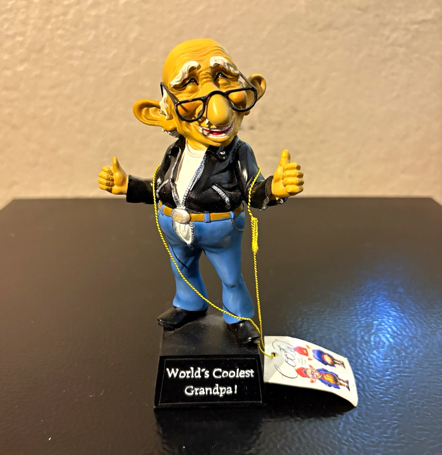 Westland Giftware Coots Figurine Worlds Coolest Grandpa 12772 With Tag Biker
