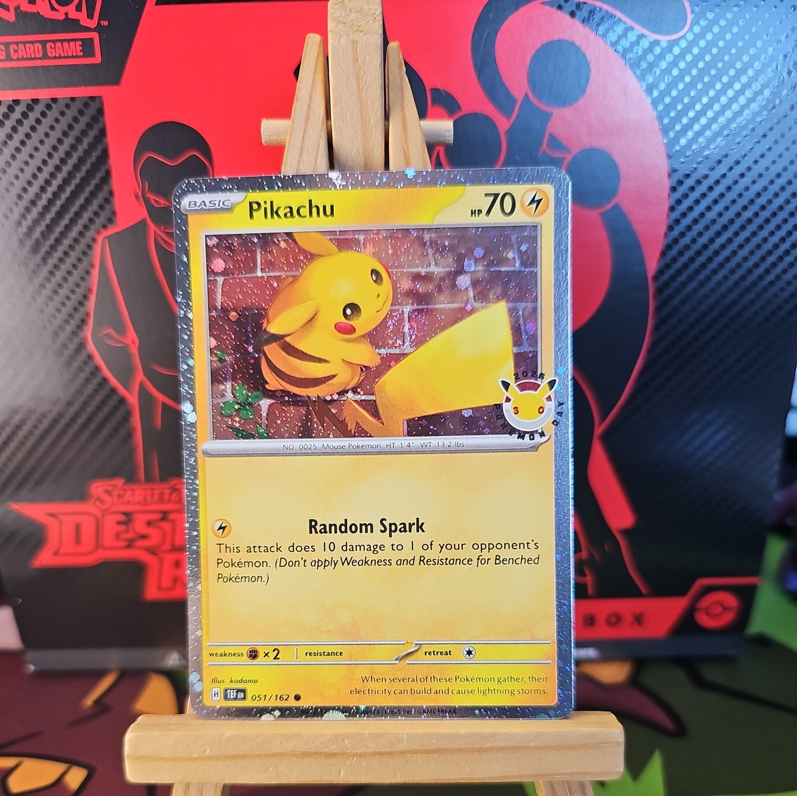 Pokémon TCG Pikachu 051/162 2026 Pokémon Day Cosmos Holo Promo