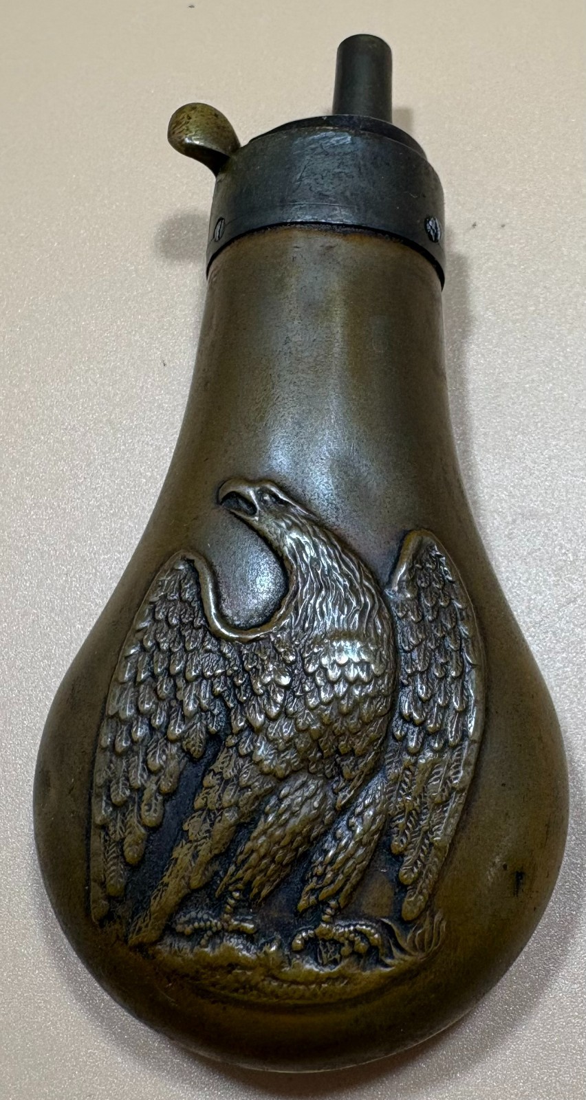Colt-Designed Pocket Flask Pre-Civil War .31 cal Patriotic Eagle Vintage Antique Colt-Designed Pocket Flask Pre-Civil War .31 cal Patriotic Eagle Vintage Antique