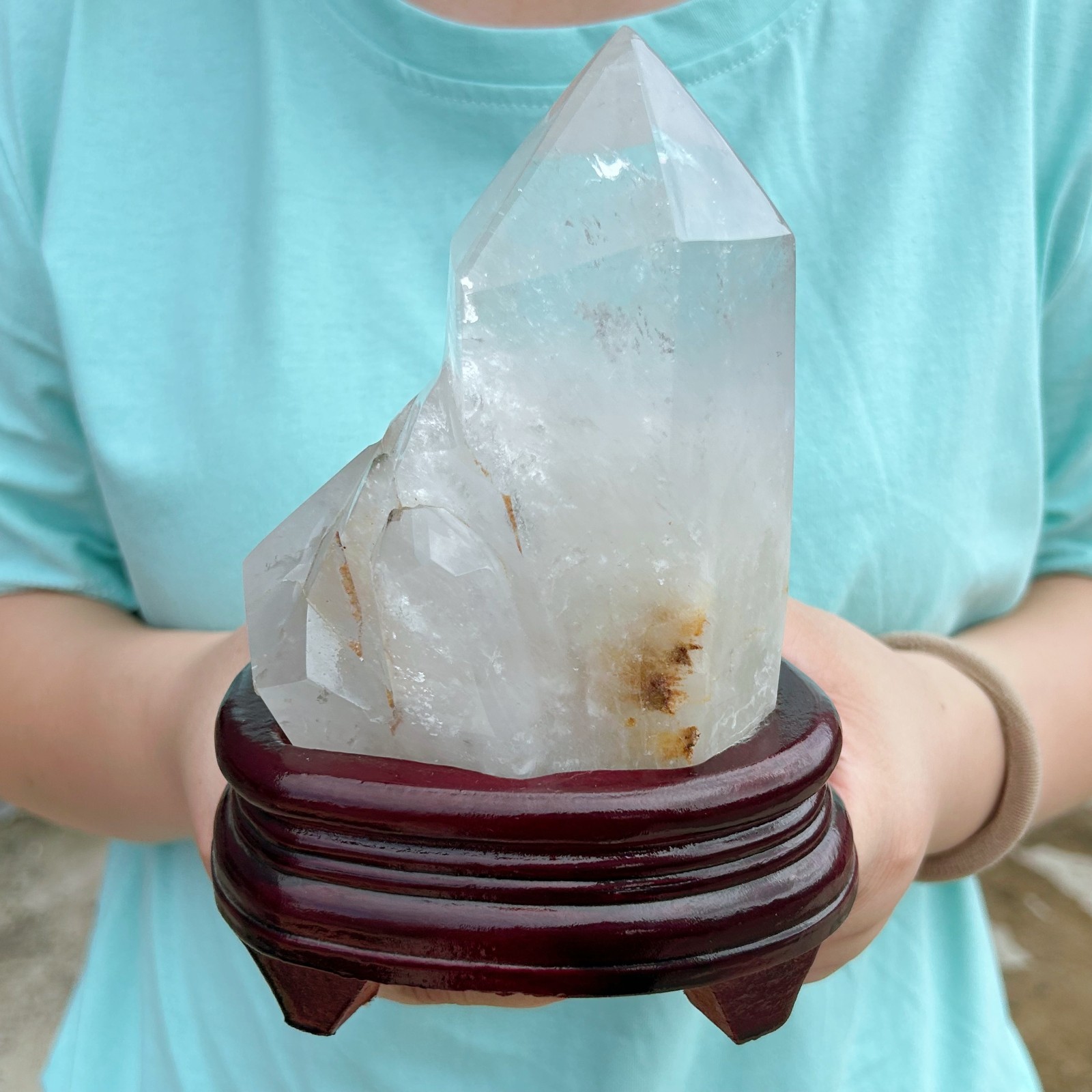 All 2.8LB Natural Clear Quartz Crystal Point Obelisk Healing Home Decor G8055
