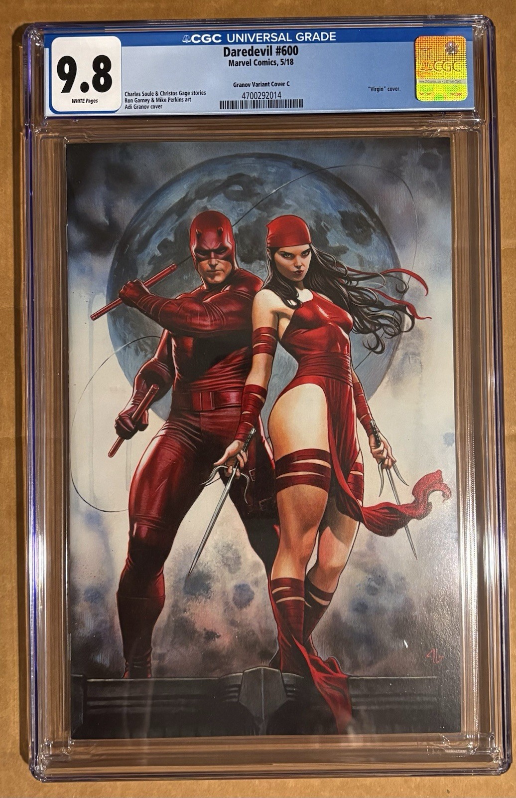 DAREDEVIL 600 CGC 9.8. GRANOV VIRGIN VARIANT COVER C. (2018)