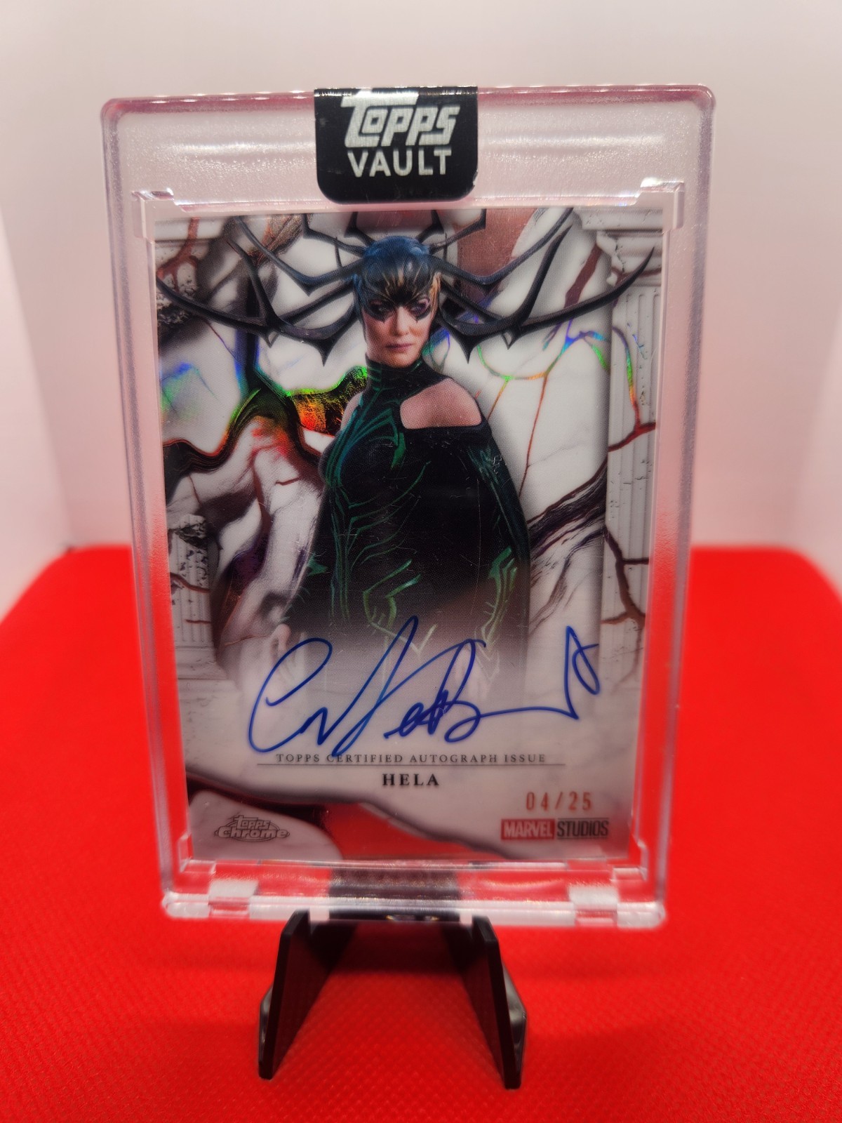 HELA 2025 Topps Chrome Marvel Vault Rose Gold AUTO /25 Cate Blanchett Thor HELA 2025 Topps Chrome Marvel Vault Rose Gold AUTO /25 Cate Blanchett Thor
