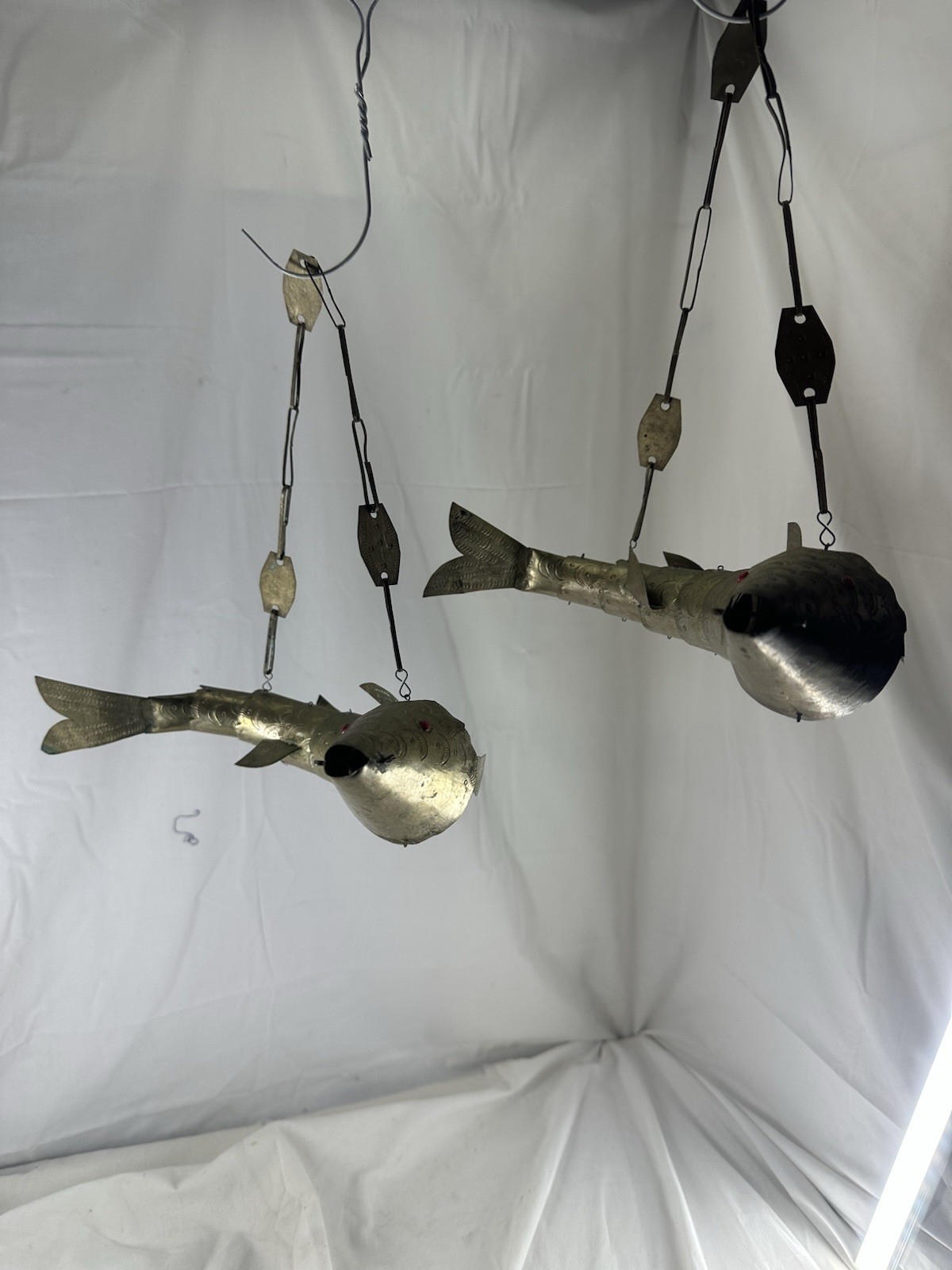Vintage Metal Hanging Fish 