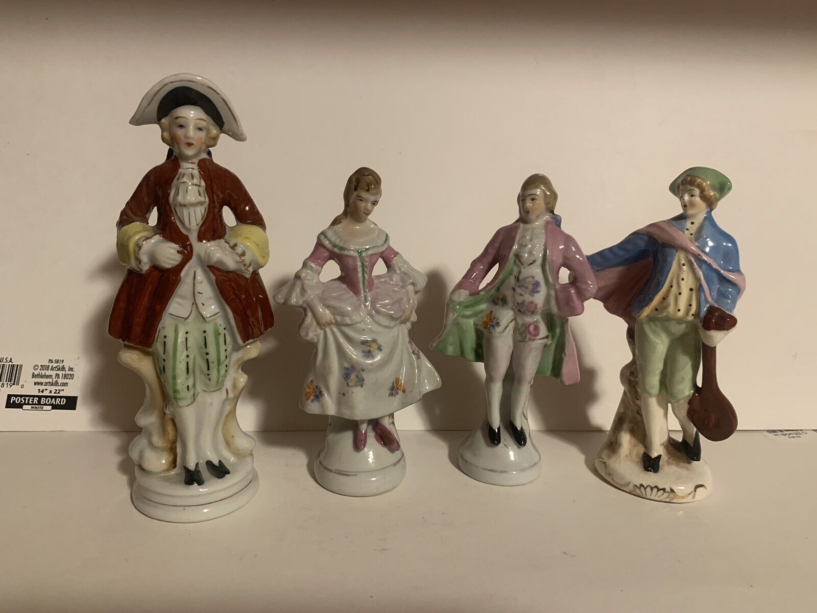 FOUR Vintage Occupied Japan Colonial Porcelain Figurines