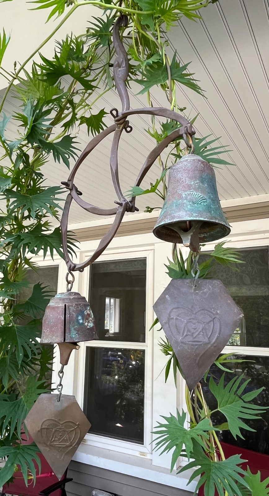 Vintage Jeff Cross Harmony Hollow HHBW Double Cast Bronze Wind Chime Bells