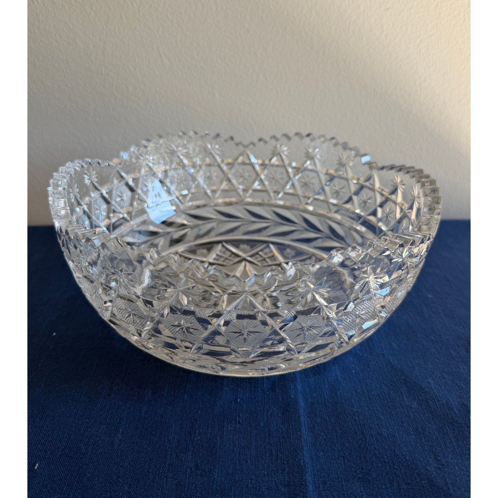 Vintage American Brilliant Period Cut Crystal Bowl