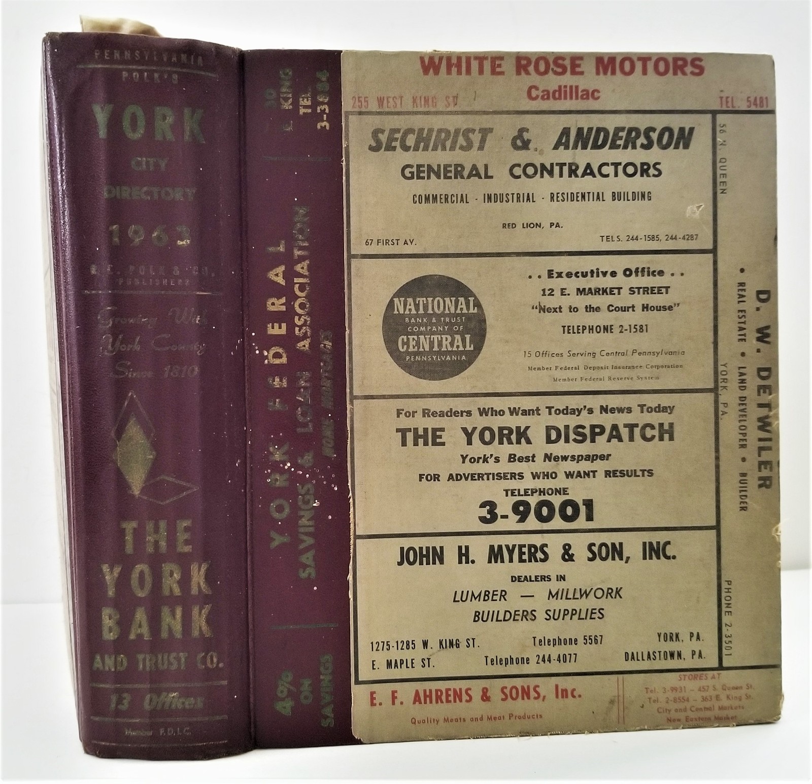1963 vintage YORK PA DIRECTORY genealogy names addresses ad history polk