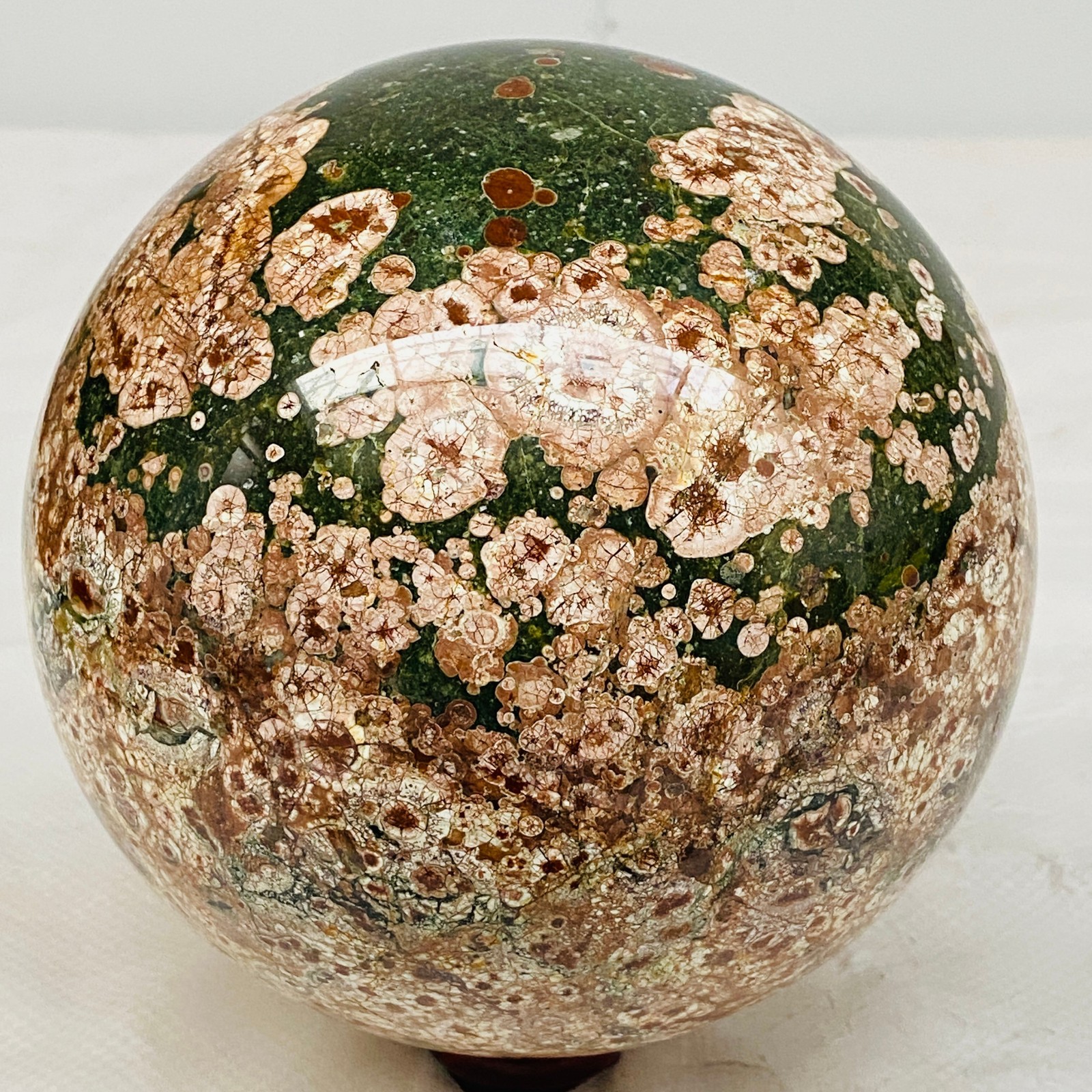 Natural Polished Pink cherry blossom agate BALL Madagascar 3960G (8.73LB)