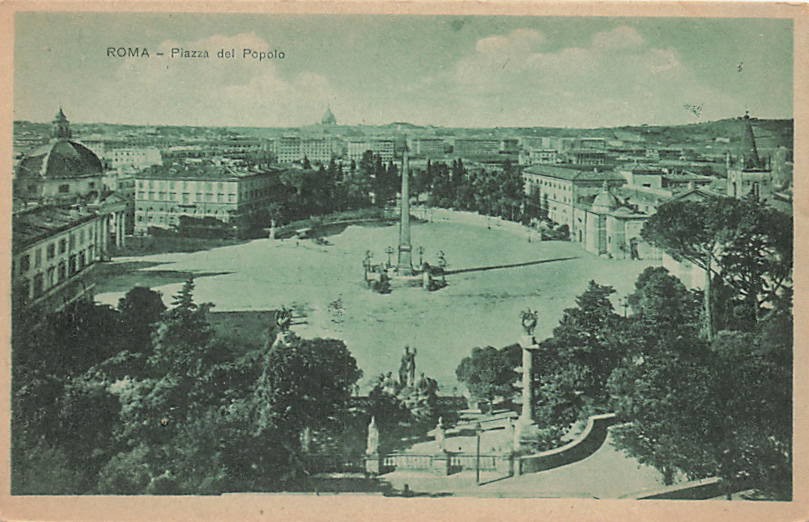 Postcard Italy: Piazza del Popolo, Rome, DB