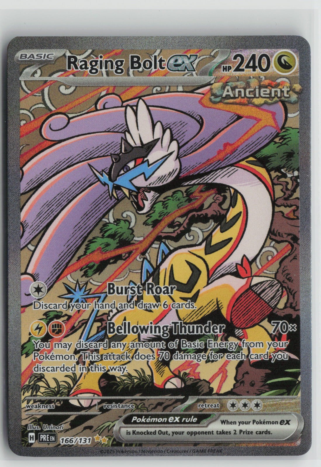 Raging Bolt ex Special Illustration Rare Holo PRE 166/131 NM
