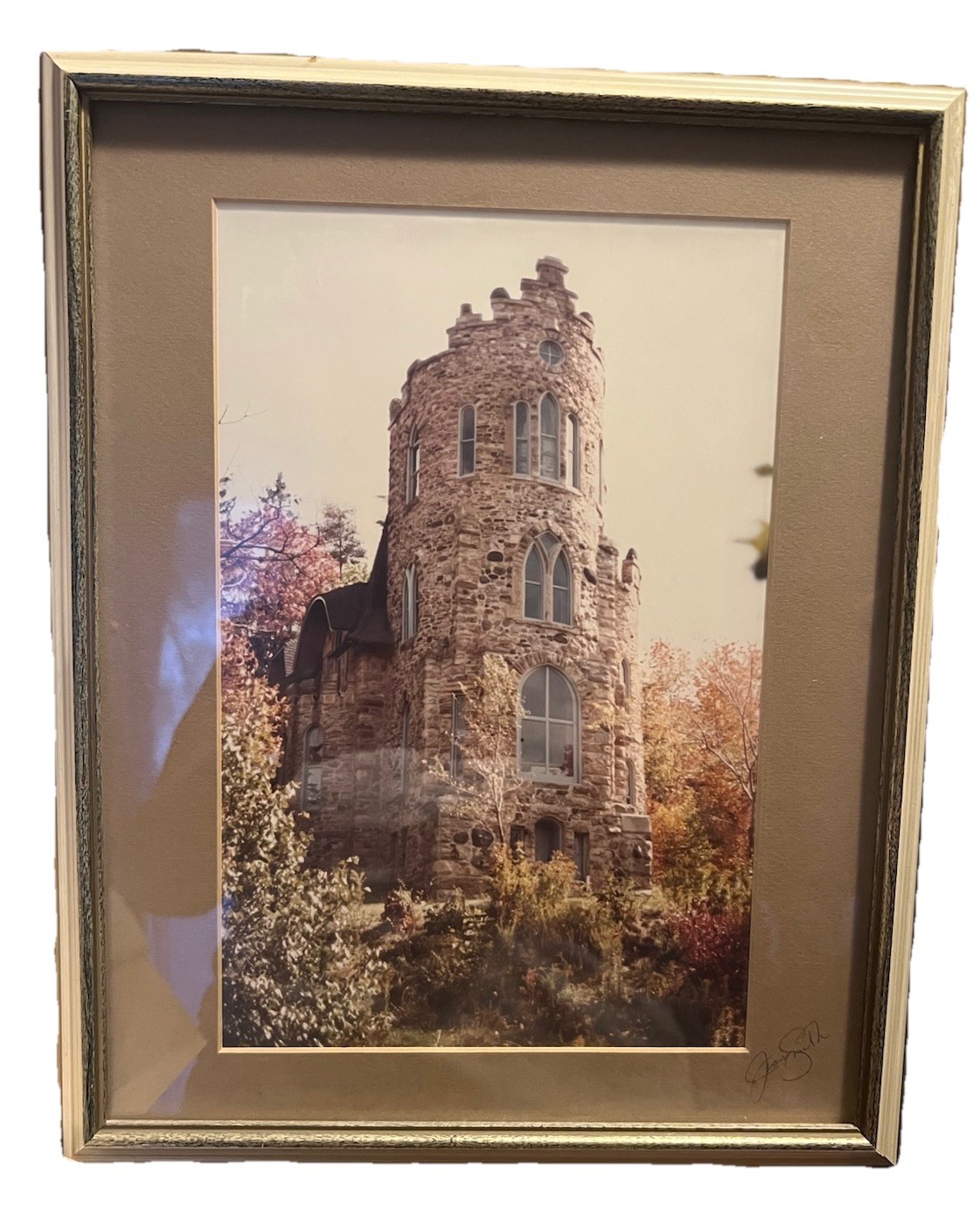Vintage Large Frame Signed Photo Allen Steinheim Castle Museum Alfred NY 15”x12”