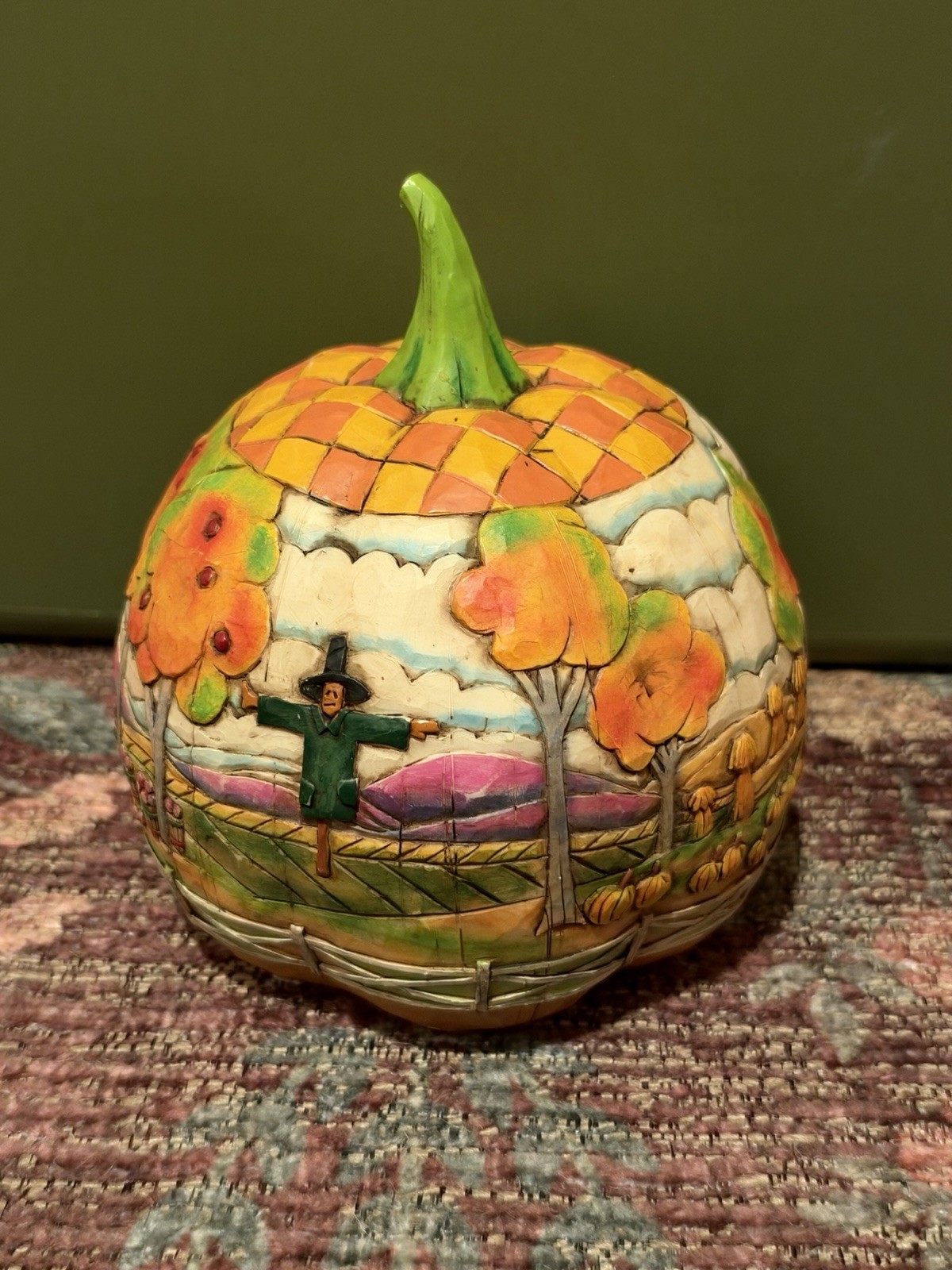 Jim Shore Pumpkin Heartwood Creek Count Your Blessings Autumn Fall 2004 BROKEN