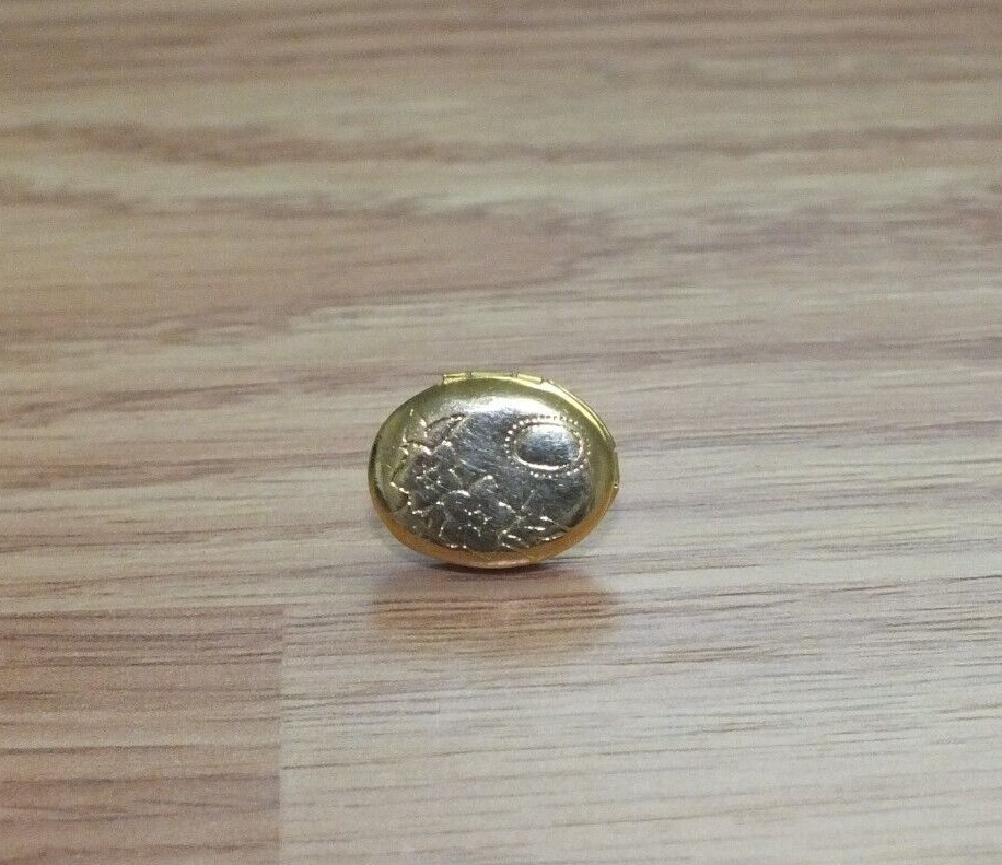 Small Gold Tone Vintage Style Hinged Locket Collectible Lapel Pin 