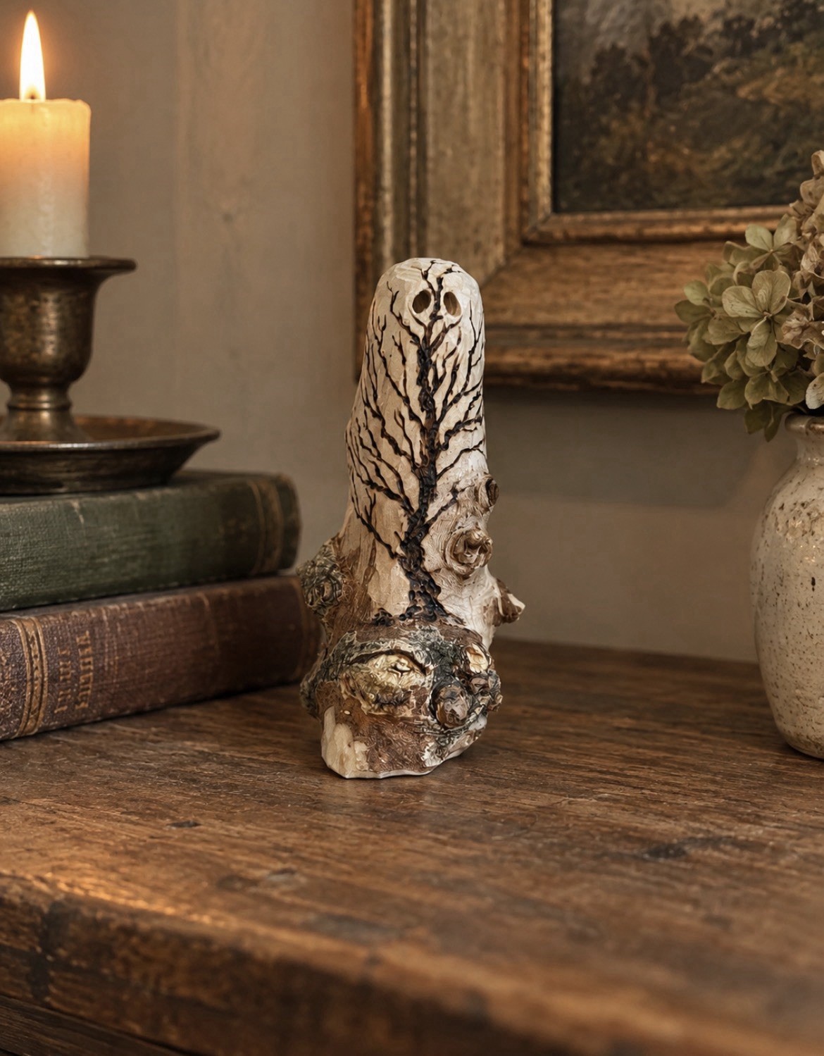 Hand Carved Artisan Magnolia Wood Ghost Tree Lost Woodland York Ghost Merchants