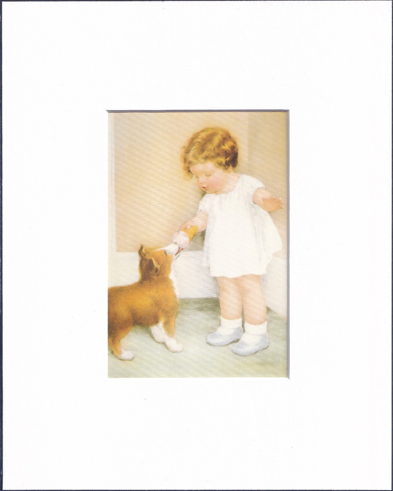 8X10 Matted Print Picture Children Art, Bessie Pease Gutmann: The Reward 1936