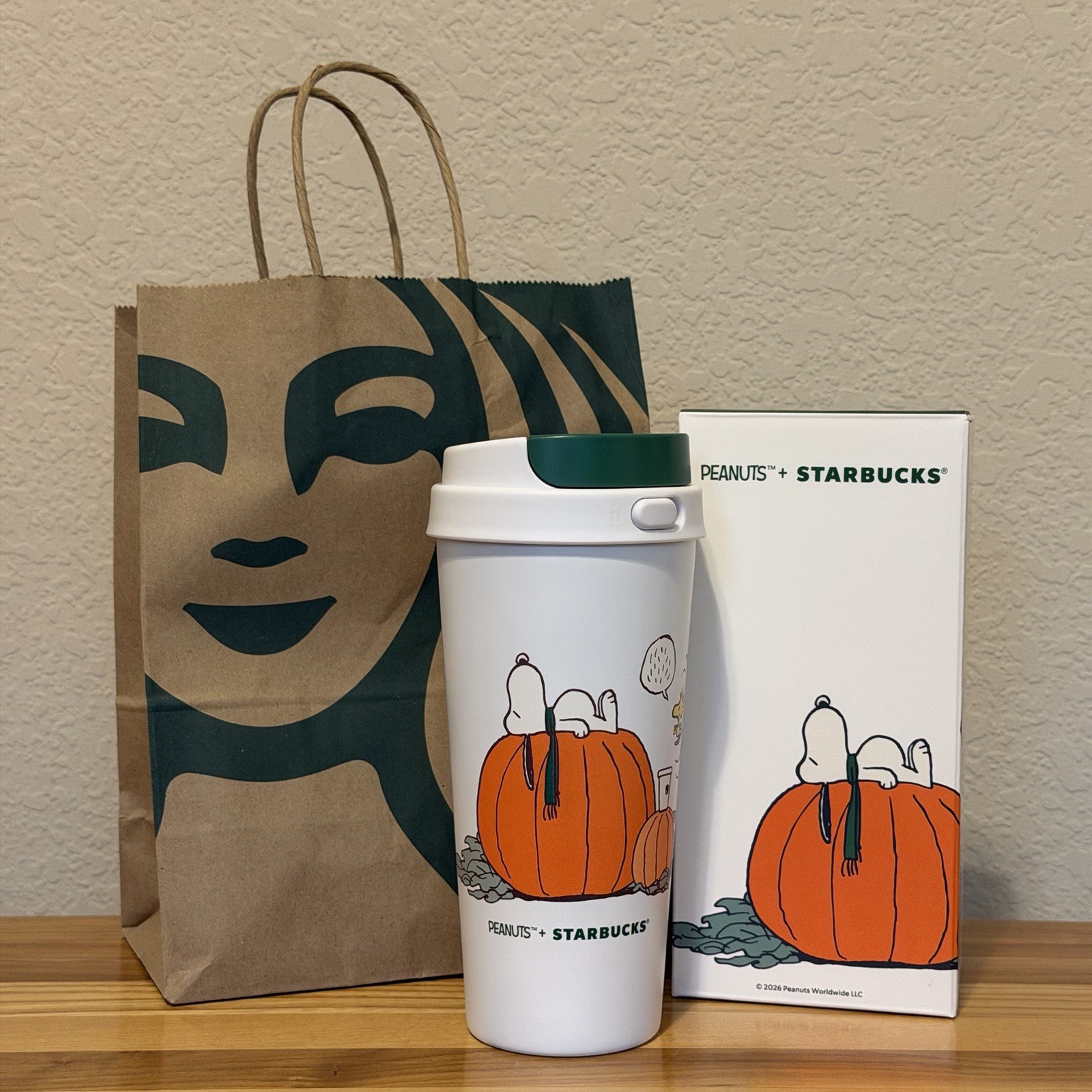 2026 Starbucks x Peanuts Snoopy The Great Big Pumpkin 16oz. Tumbler NIB