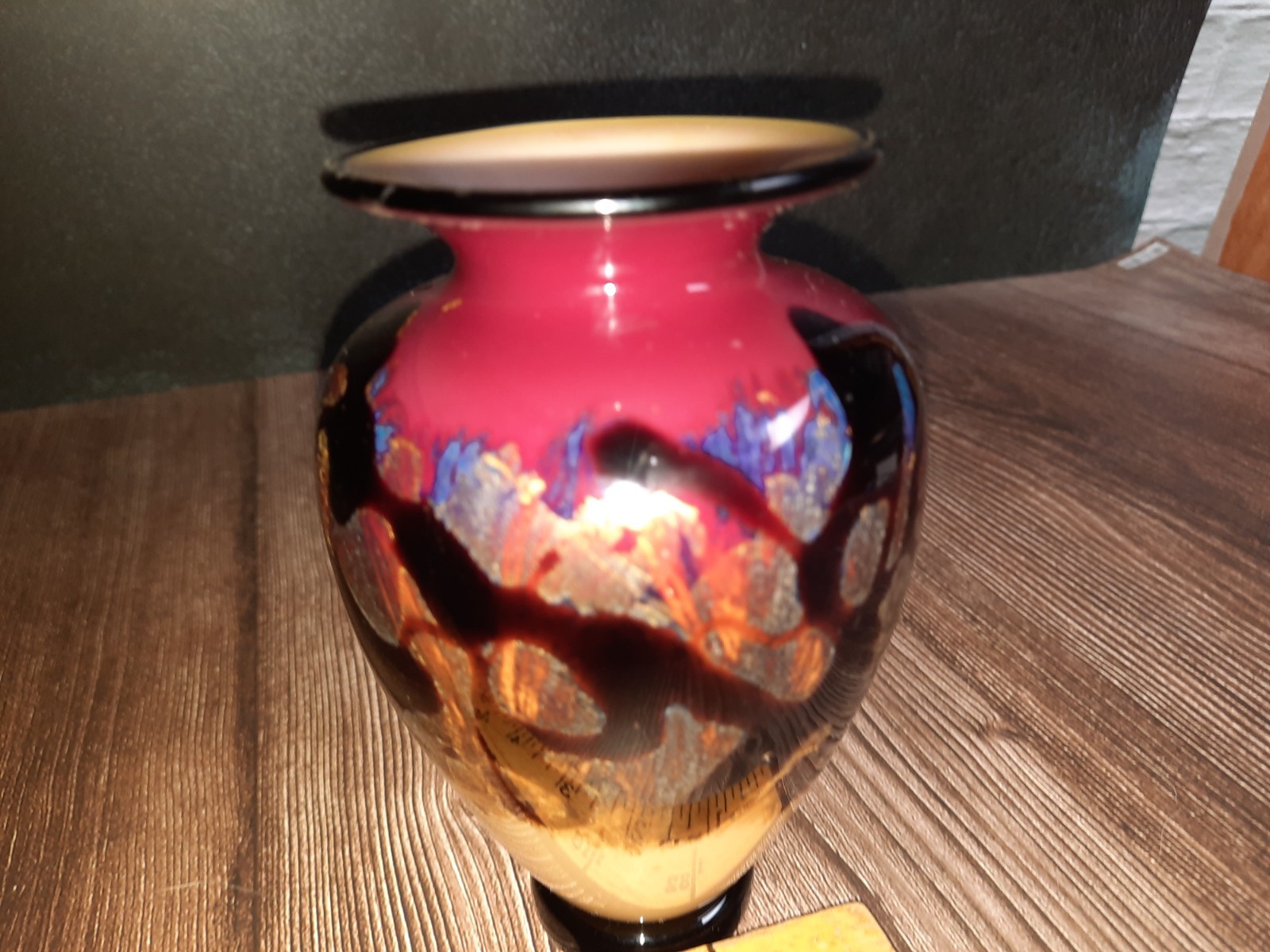 Micheal Nourot Sommerso Vase Signed, California Studio Art Glass 6\