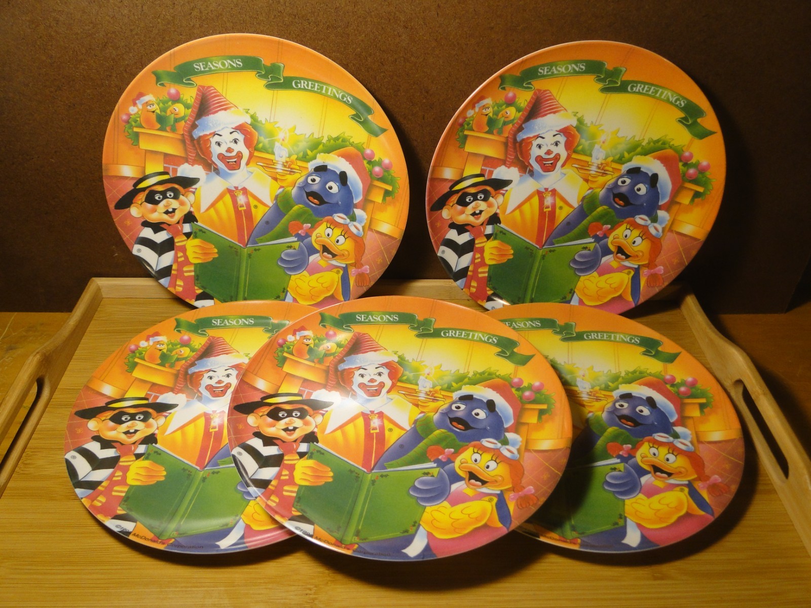 McDonalds Plates Season Greetings Christmas Lot of 5