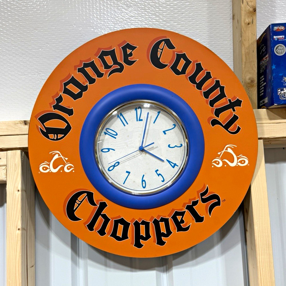 Orange County Choppers (OCC) Round Wall Clock Orange/Blue