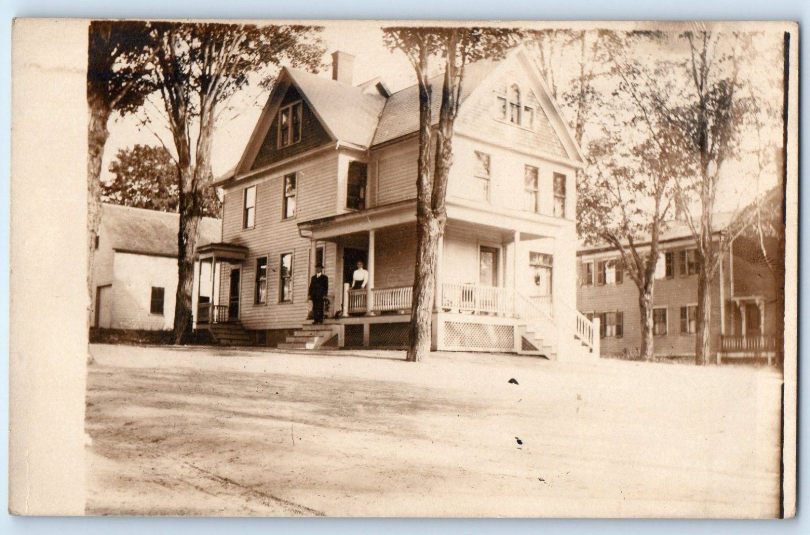 c1910's Victorian House Sauquoit New York NY RPPC Photo Posted Antique Postcard