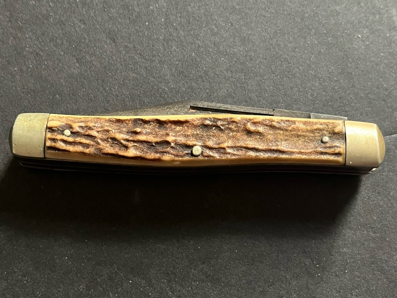 Vintage J.A. Henckels 190 Premium Stock Pocket Knife Stag Handle 