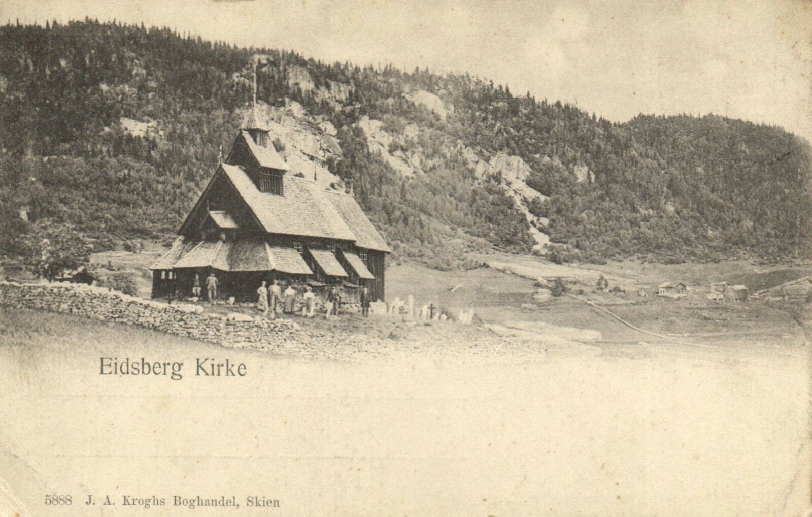 PC NORWAY, EIDSBERG KIRKE, Vintage Postcard (b24948)