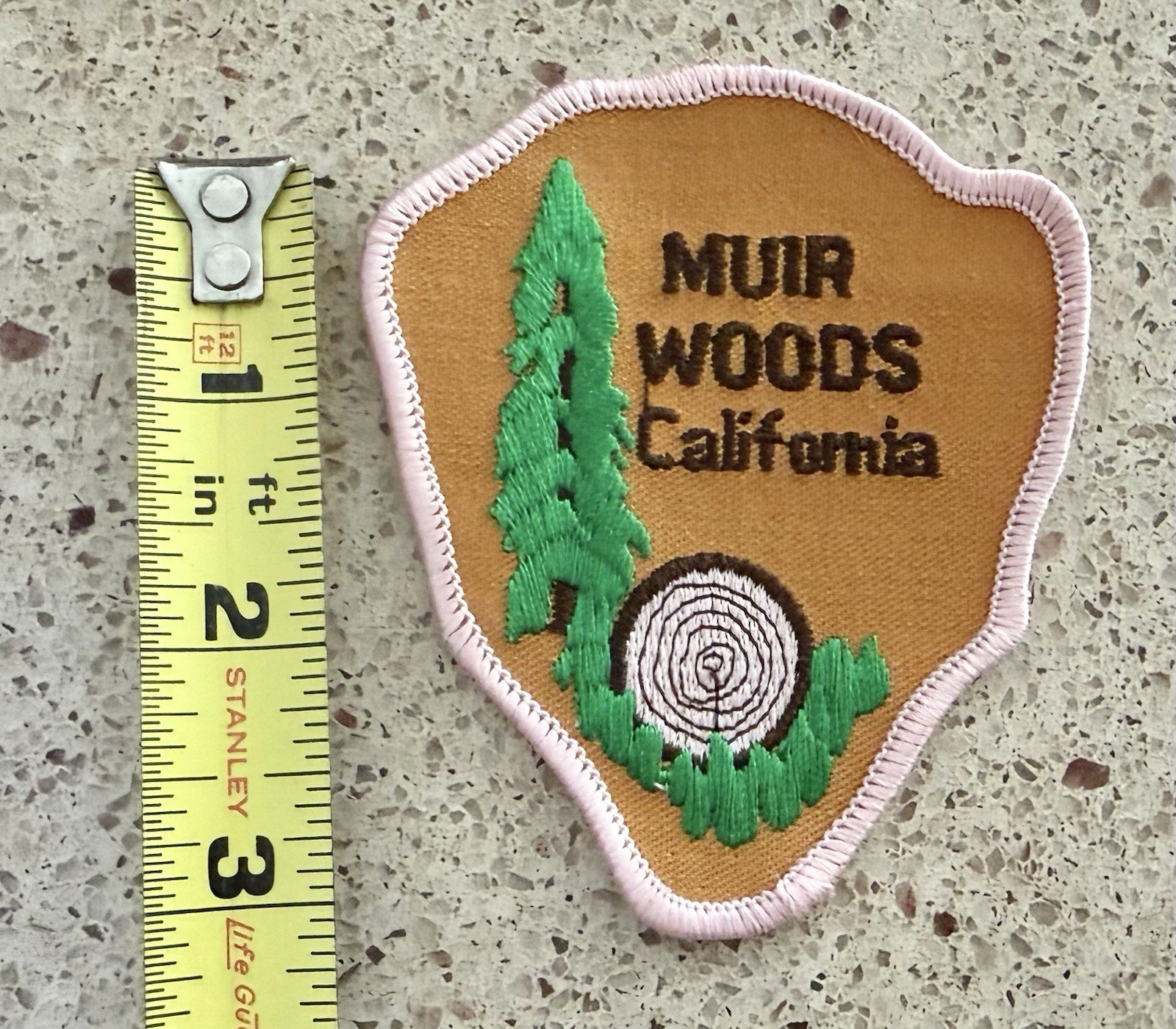 RARE VINTAGE MUIR WOOD CALIFORNIA PATCH REDWOOD TREES NEW NEVER USED G