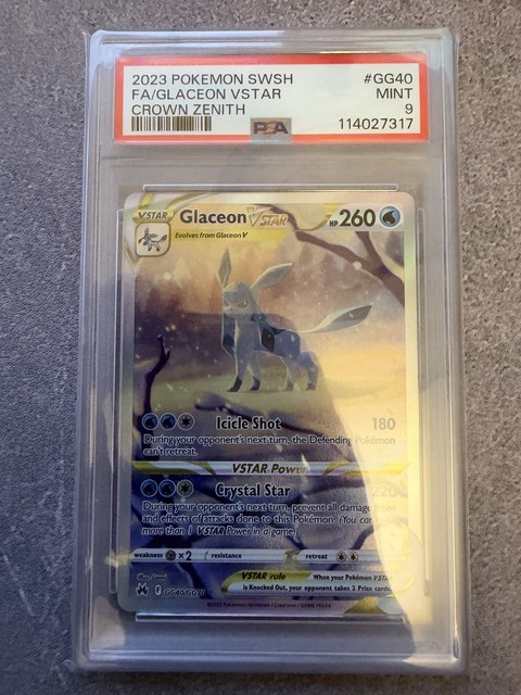 Pokemon Glaceon VSTAR GG40/GG70 Crown Zenith PSA 9 Graded