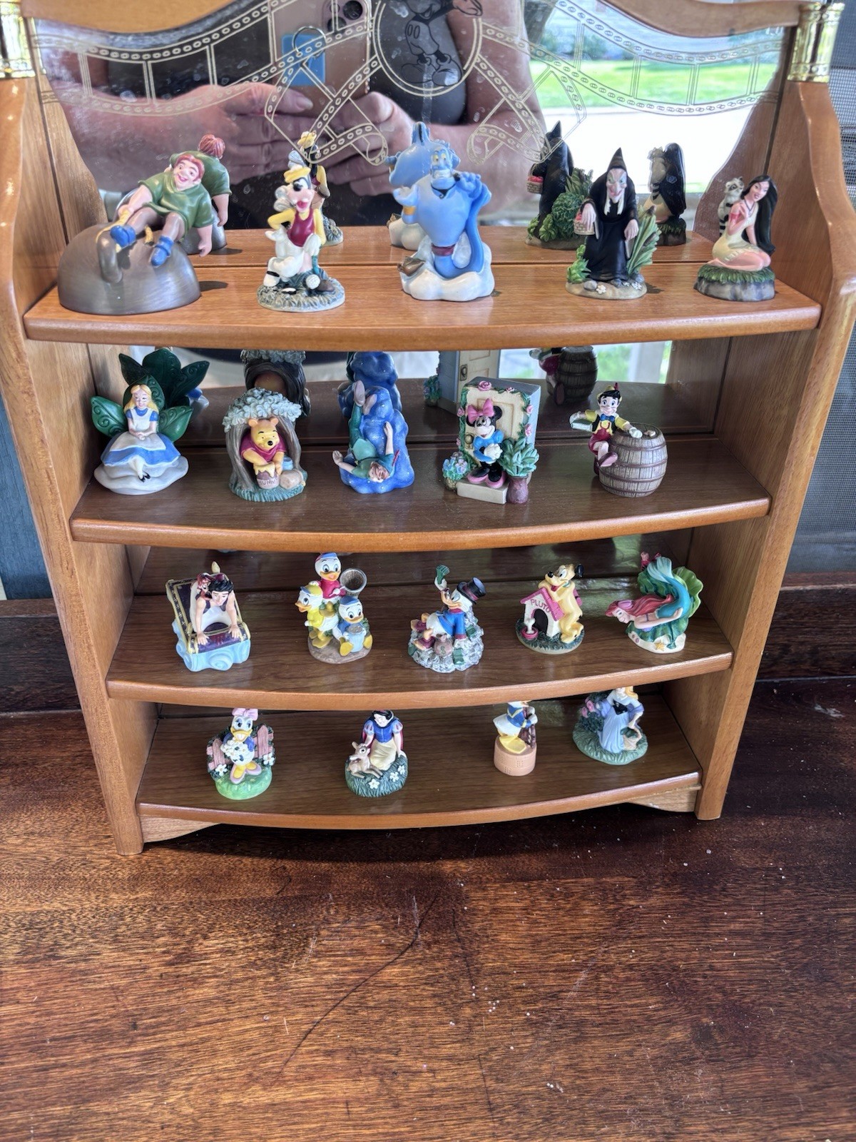 Lenox Disney Magic Classic Thimble Collection Set/19 W/ Shelf Disney Lot Read