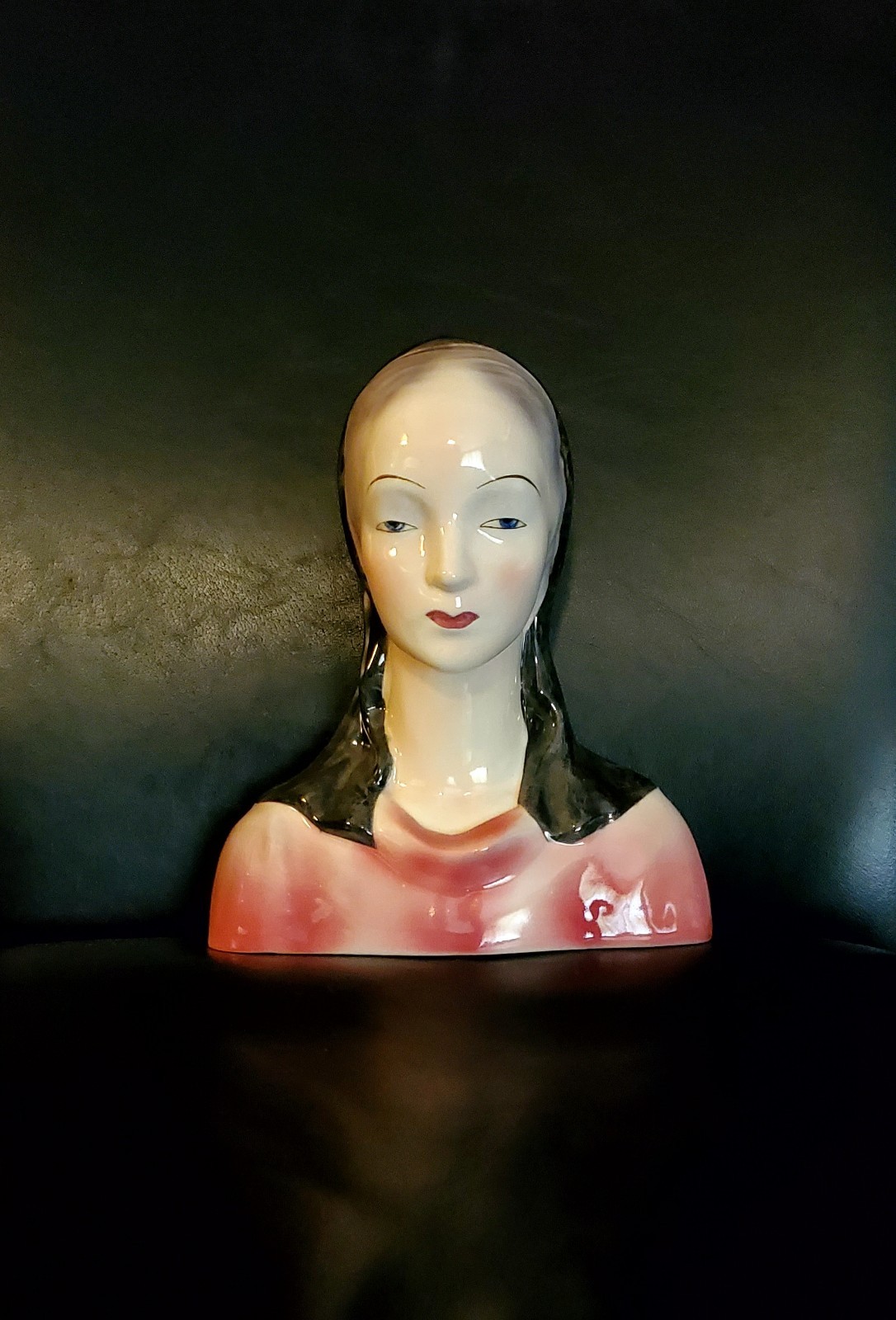 Vintage Goldscheider Bust Of Woman... Art Deco Style