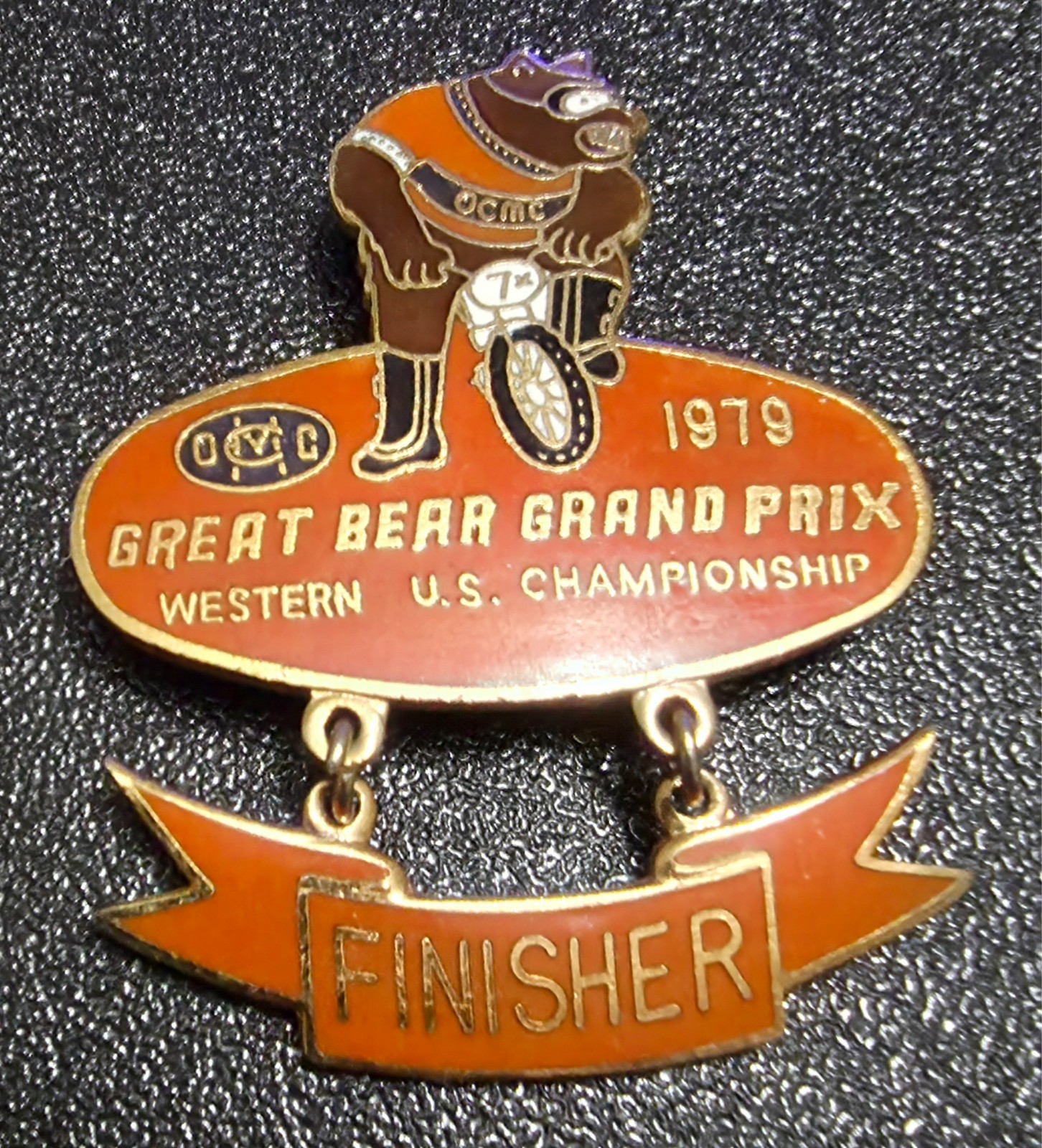 Motorcycle Pin Vintage 1979 Great Bear Grand Prix Western US Championship B1